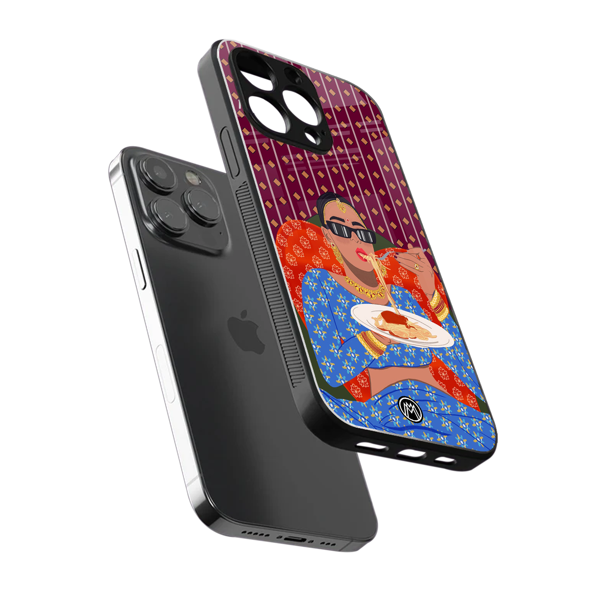 foodie queen back phone cover | glass case for iphone 15 pro