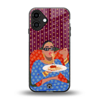 foodie queen back phone cover | glass case for iphone 16 plus