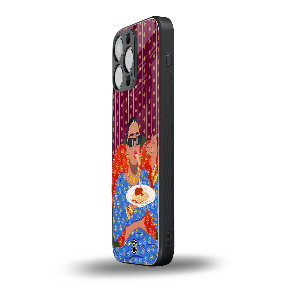 foodie queen back phone cover | glass case for iphone 16 pro max