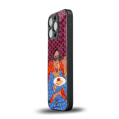 foodie queen back phone cover | glass case for iphone 16 pro