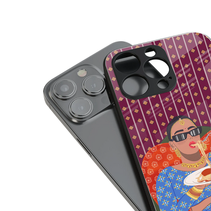 foodie queen back phone cover | glass case for iphone 14