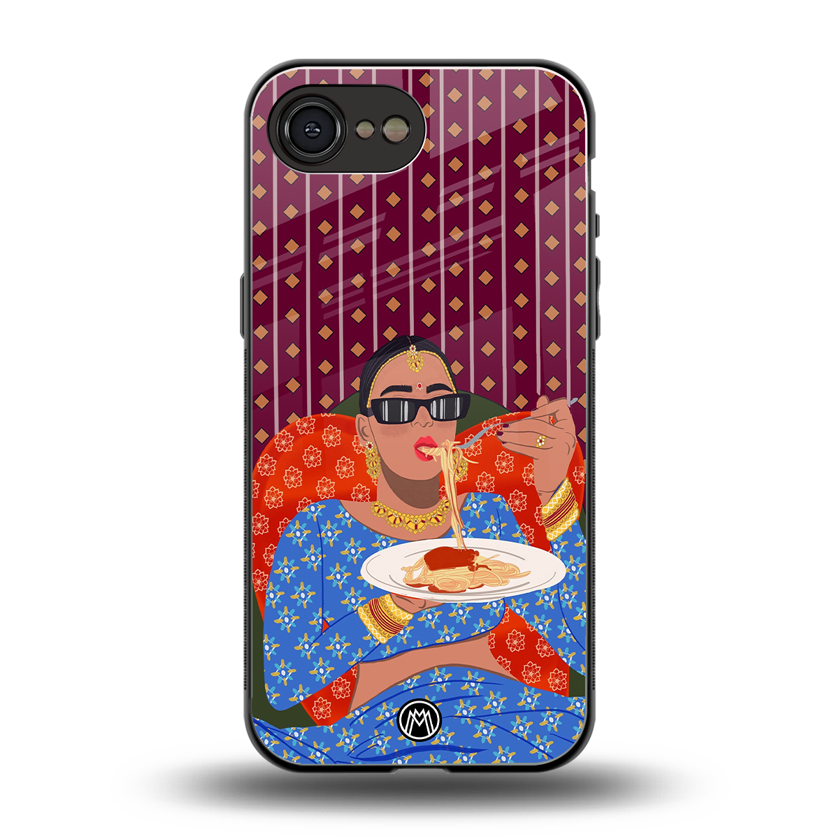 foodie queen back phone cover | glass case for iphone 16e