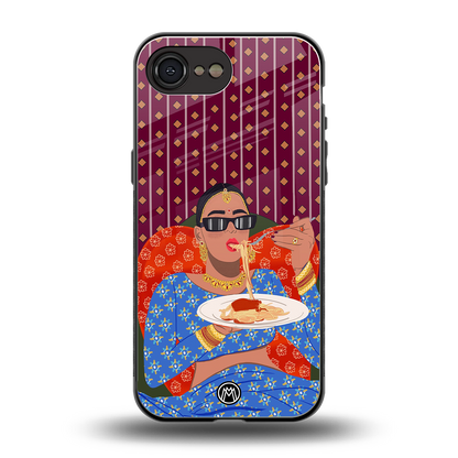 foodie queen back phone cover | glass case for iphone 16e