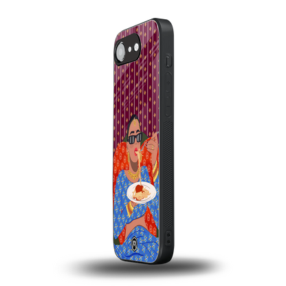 foodie queen back phone cover | glass case for iphone 16e