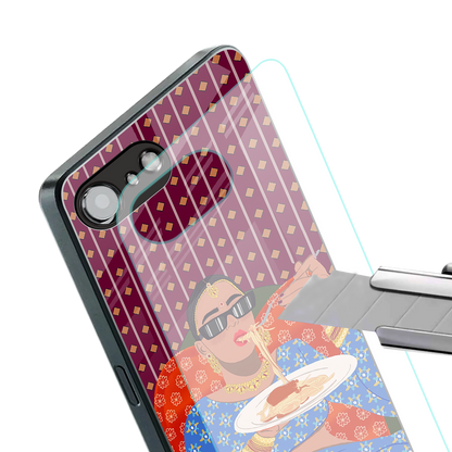 foodie queen back phone cover | glass case for iphone 16e