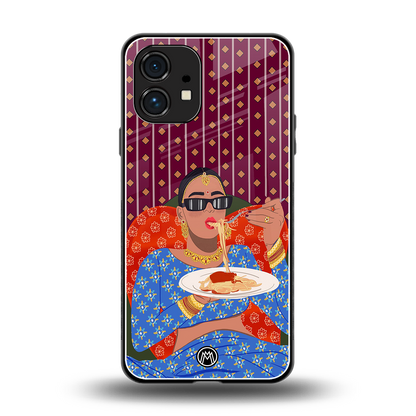 foodie queen back phone cover | glass case for nothing phone 1