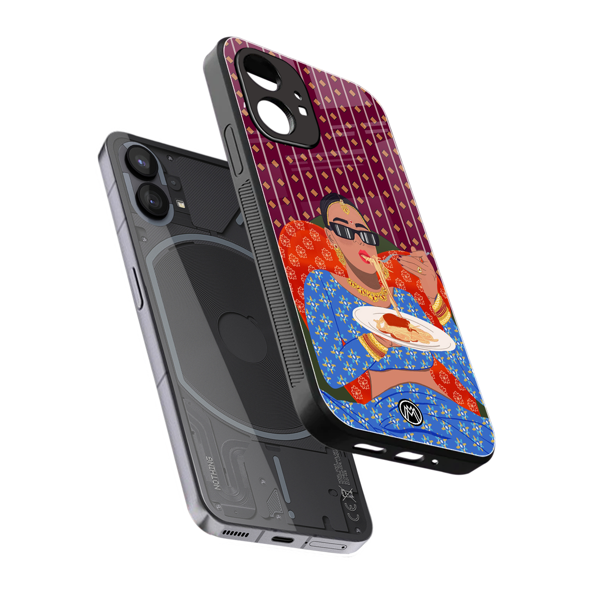 foodie queen back phone cover | glass case for nothing phone 1