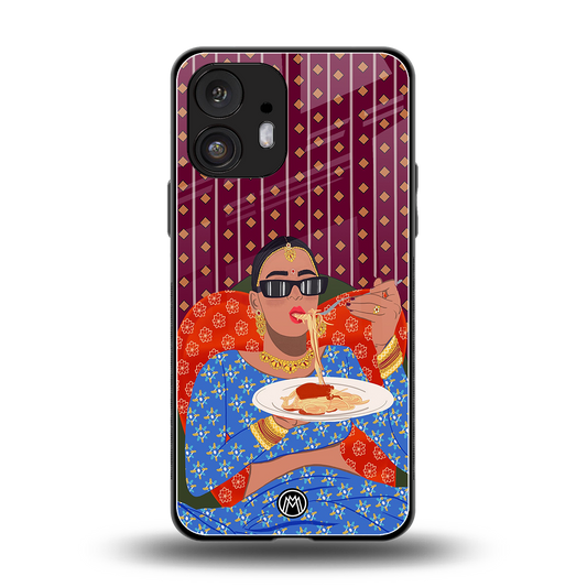foodie queen back phone cover | glass case for nothing phone 2