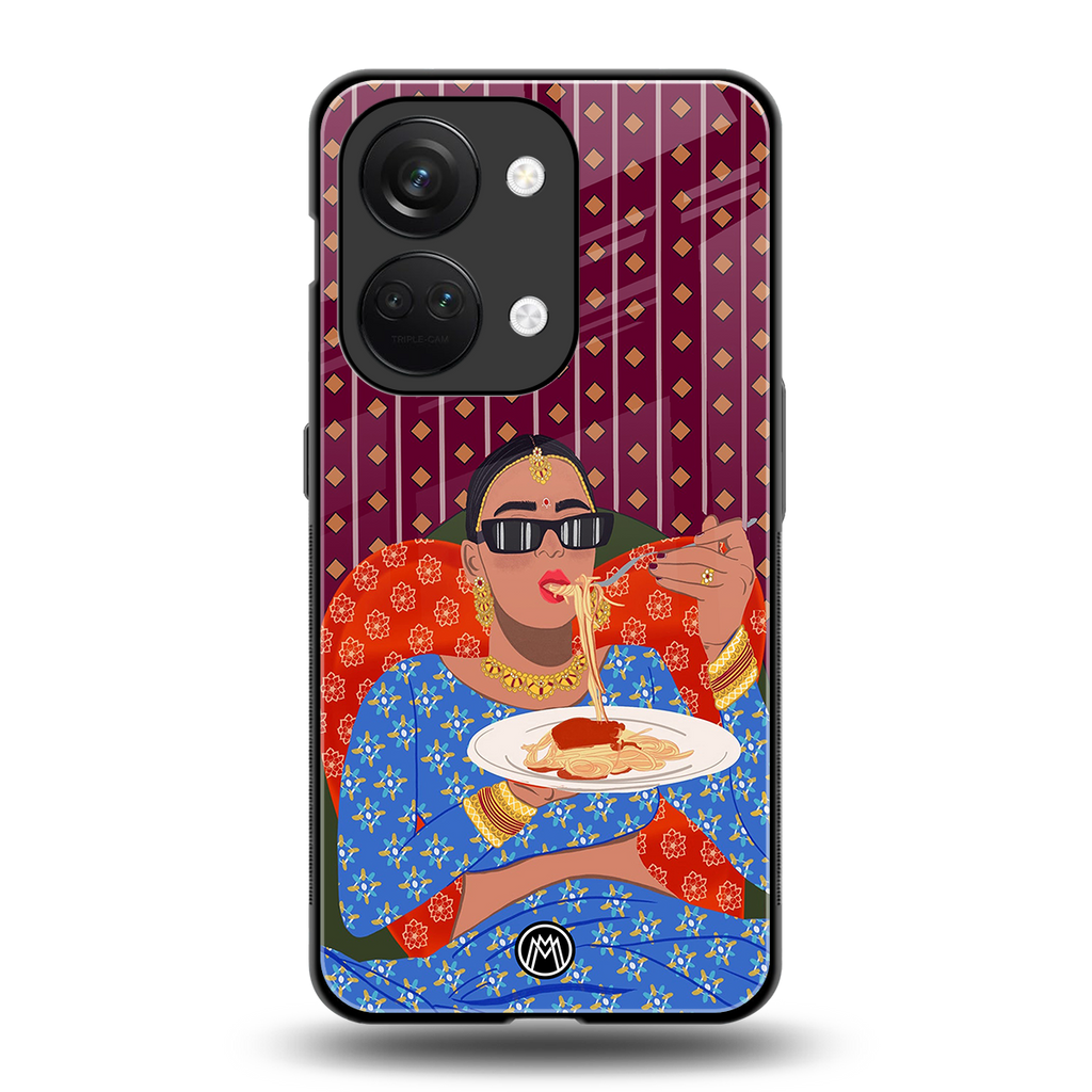 foodie queen back phone cover | glass case for oneplus nord 3