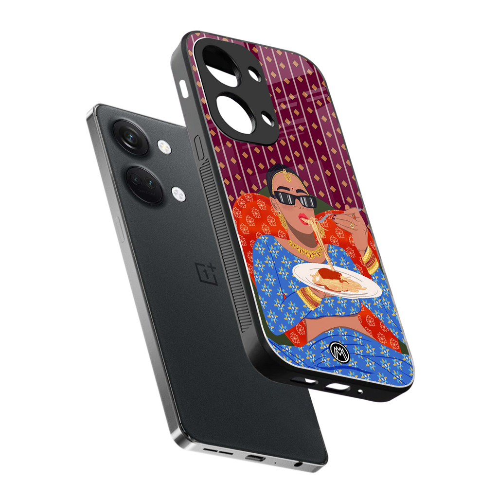 foodie queen back phone cover | glass case for oneplus nord 3