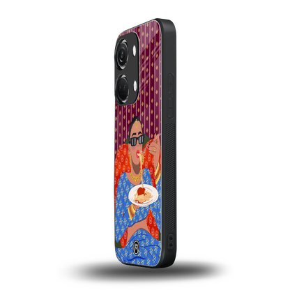 foodie queen back phone cover | glass case for oneplus nord 3