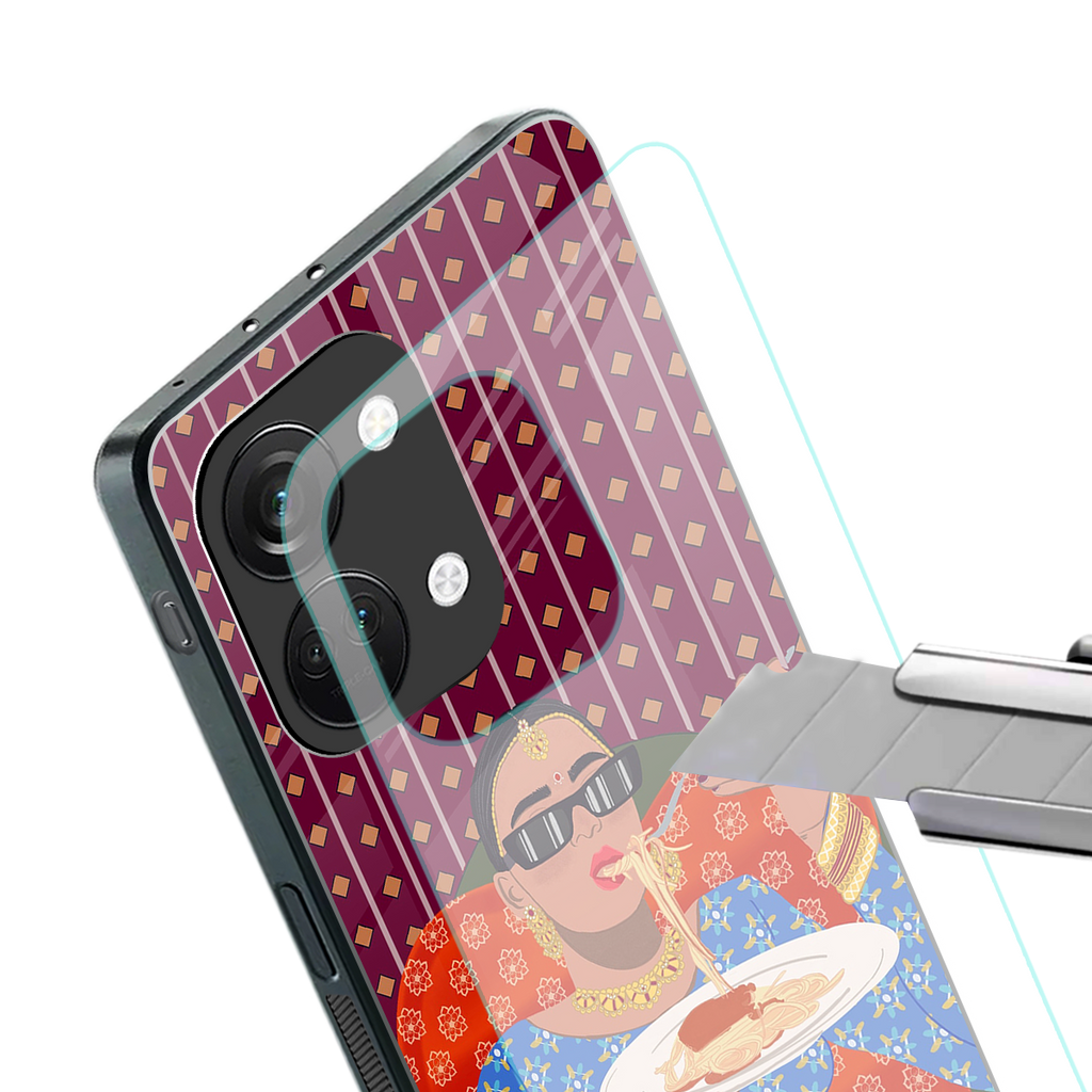 foodie queen back phone cover | glass case for oneplus nord 3