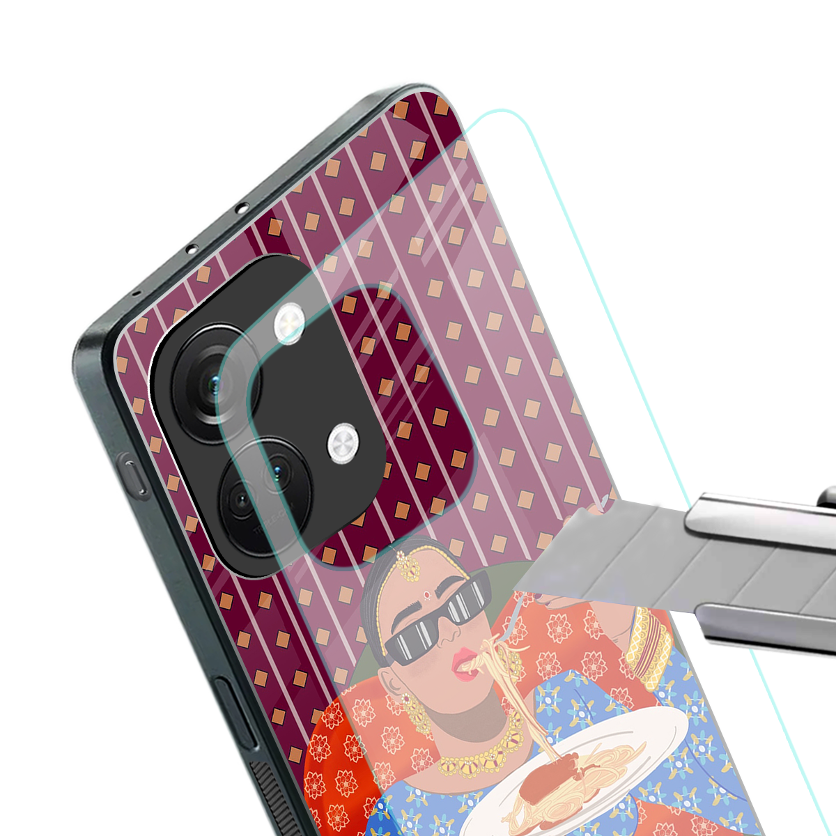 foodie queen back phone cover | glass case for oneplus nord 3