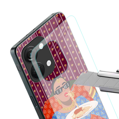 foodie queen back phone cover | glass case for oneplus nord 3