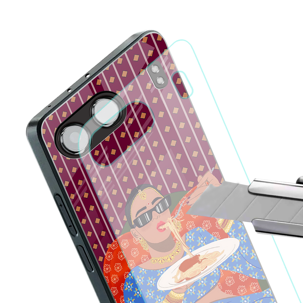 foodie queen back phone cover | glass case for oneplus nord 4