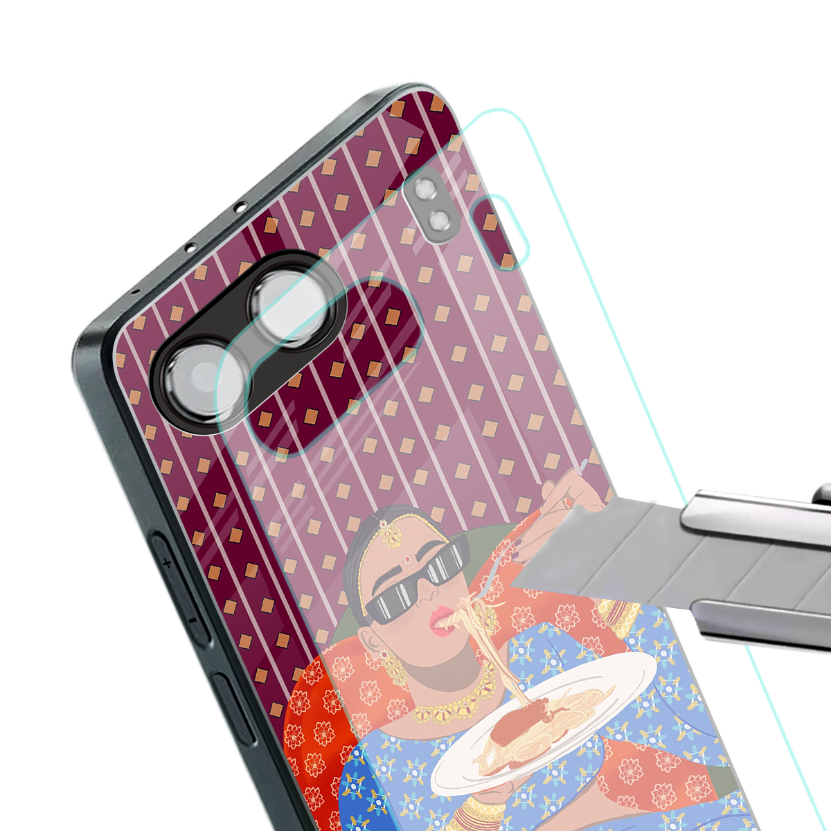 foodie queen back phone cover | glass case for oneplus nord 4