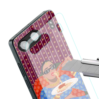 foodie queen back phone cover | glass case for oneplus nord 4