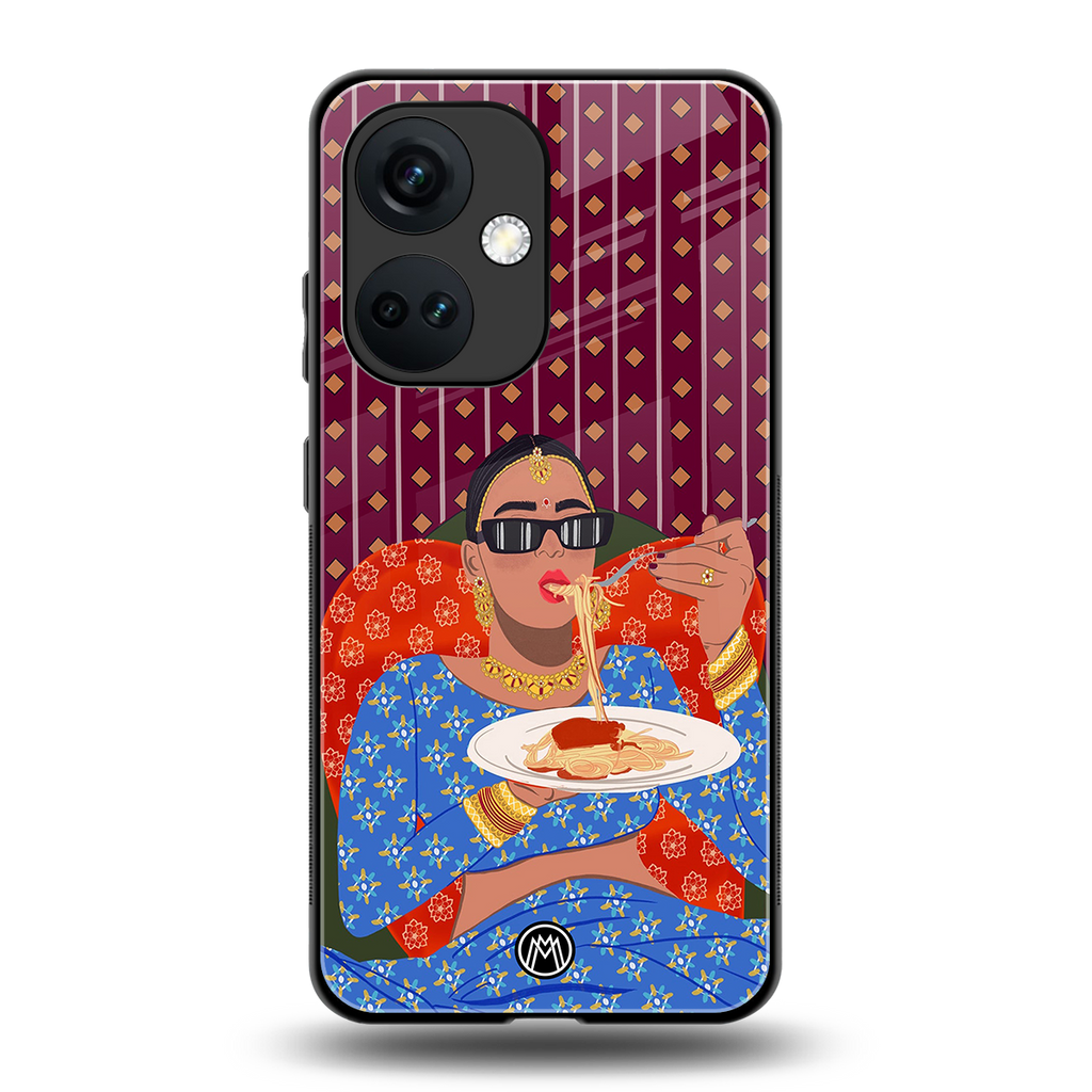 foodie queen back phone cover | glass case for oneplus nord ce 3