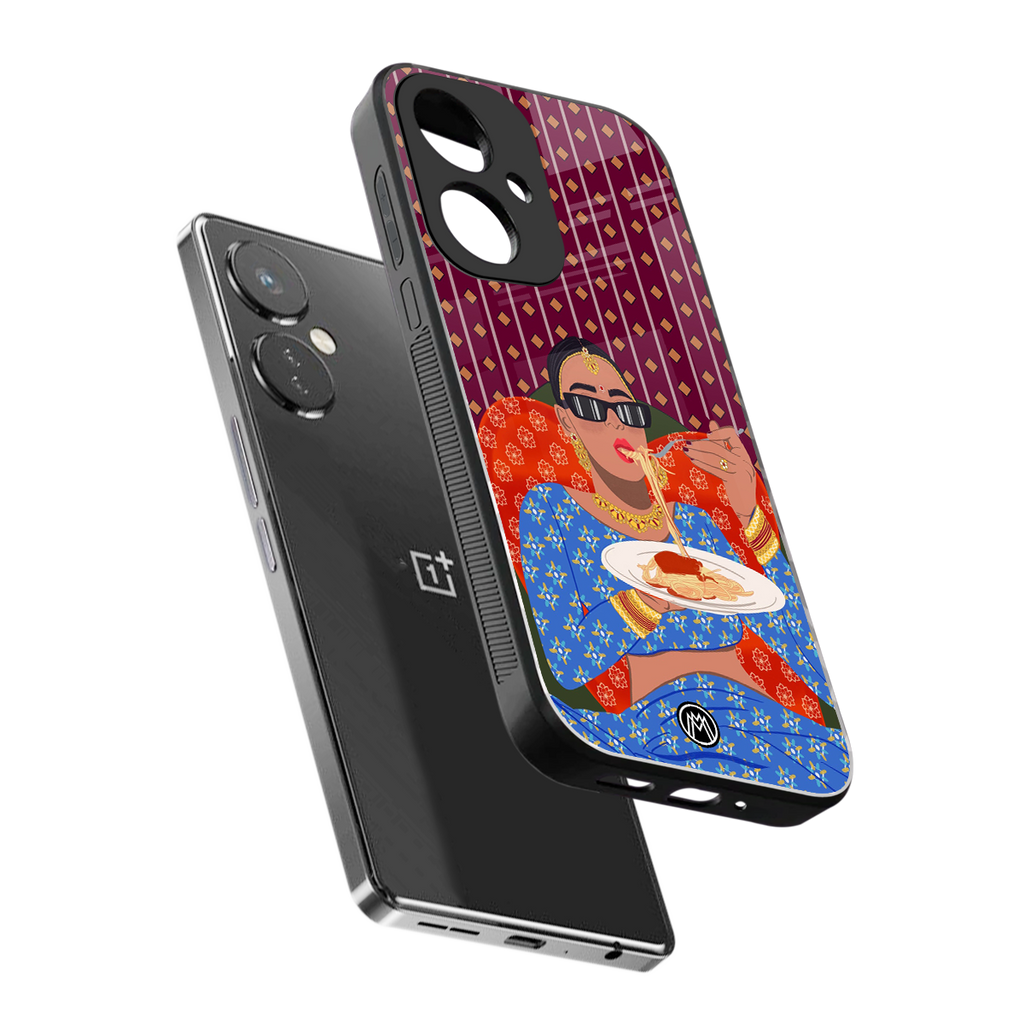 foodie queen back phone cover | glass case for oneplus nord ce 3