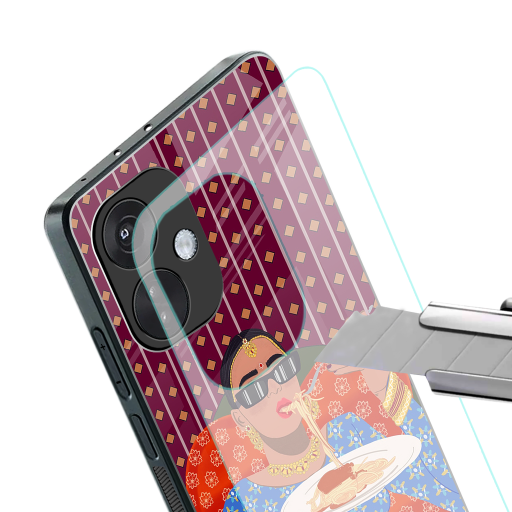 foodie queen back phone cover | glass case for oneplus nord ce 3