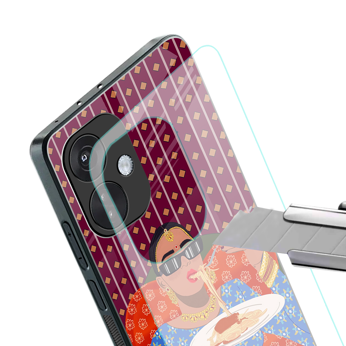 foodie queen back phone cover | glass case for oneplus nord ce 3