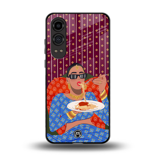 foodie queen back phone cover | glass case for oneplus nord ce 4 lite