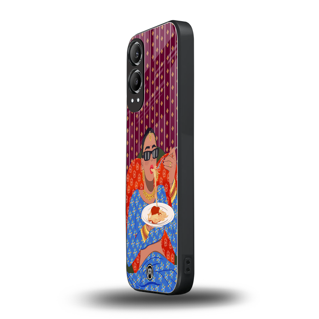 foodie queen back phone cover | glass case for oneplus nord ce 4 lite