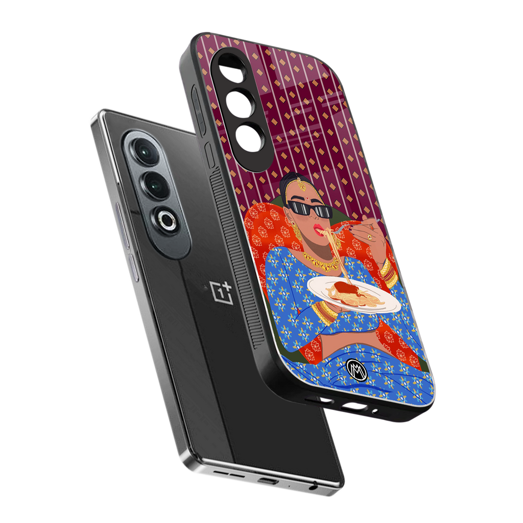 foodie queen back phone cover | glass case for oneplus nord ce 4