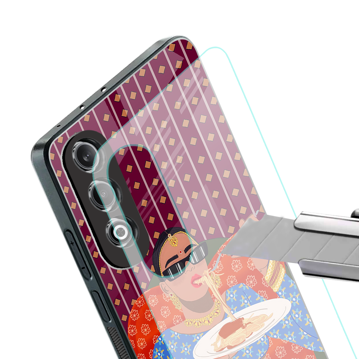 foodie queen back phone cover | glass case for oneplus nord ce 4