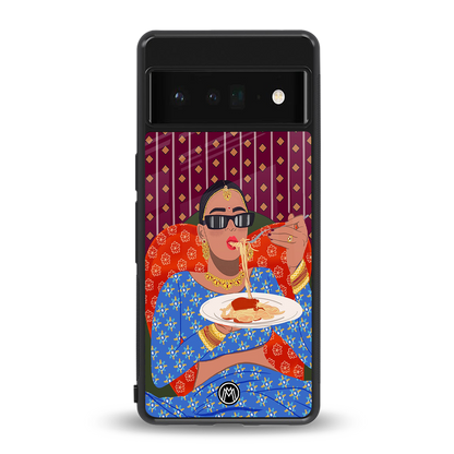 foodie queen back phone cover | glass case for google pixel 6 pro