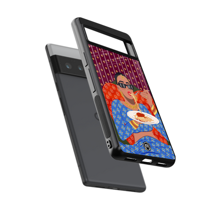 foodie queen back phone cover | glass case for google pixel 6 pro