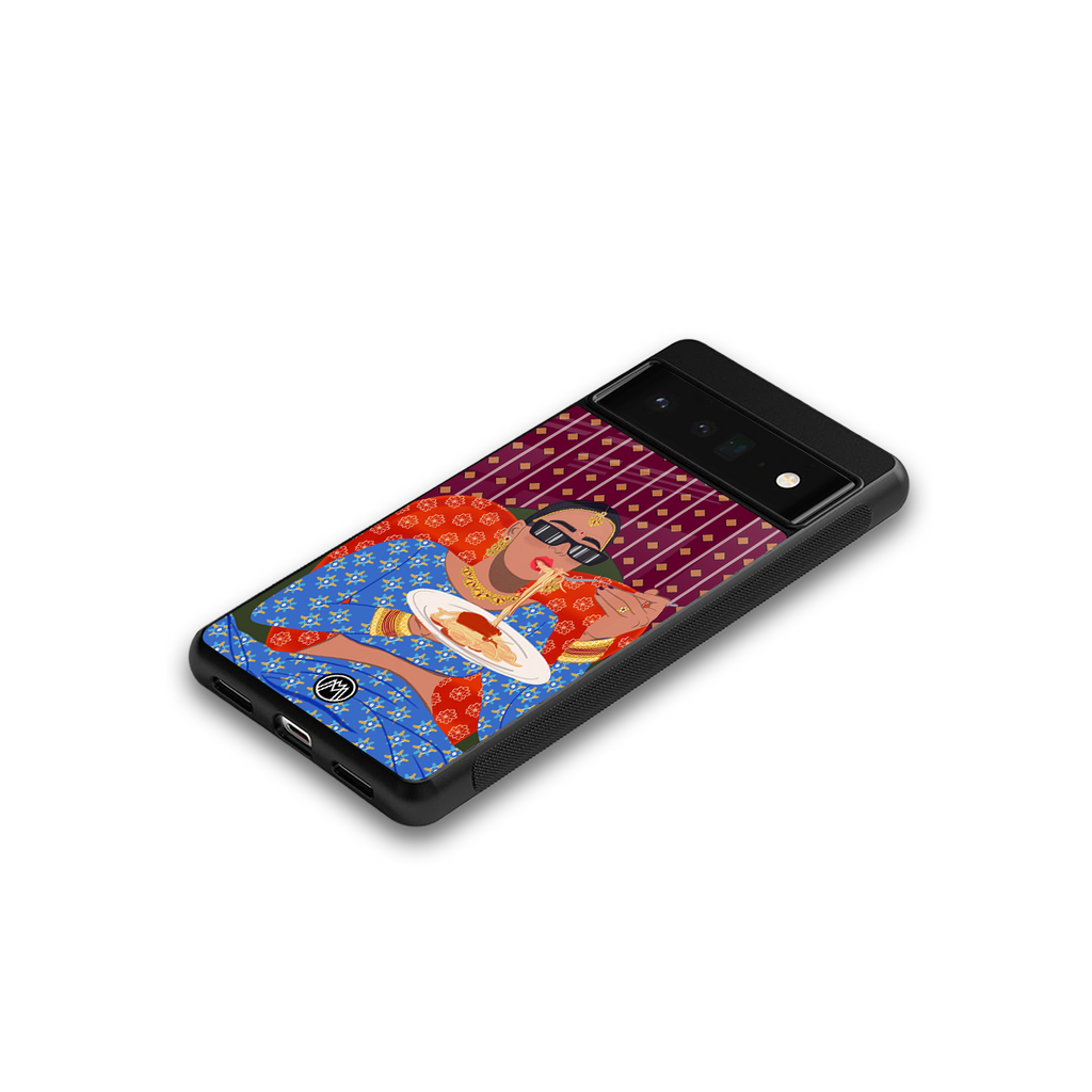 foodie queen back phone cover | glass case for google pixel 6 pro