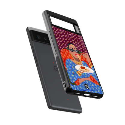 foodie queen back phone cover | glass case for google pixel 6