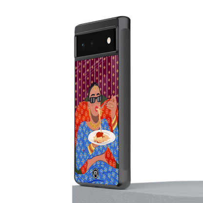 foodie queen back phone cover | glass case for google pixel 6