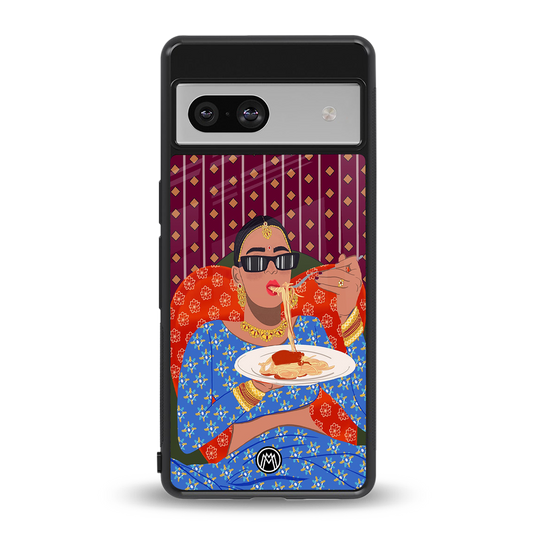 foodie queen back phone cover | glass case for Google Pixel 7A