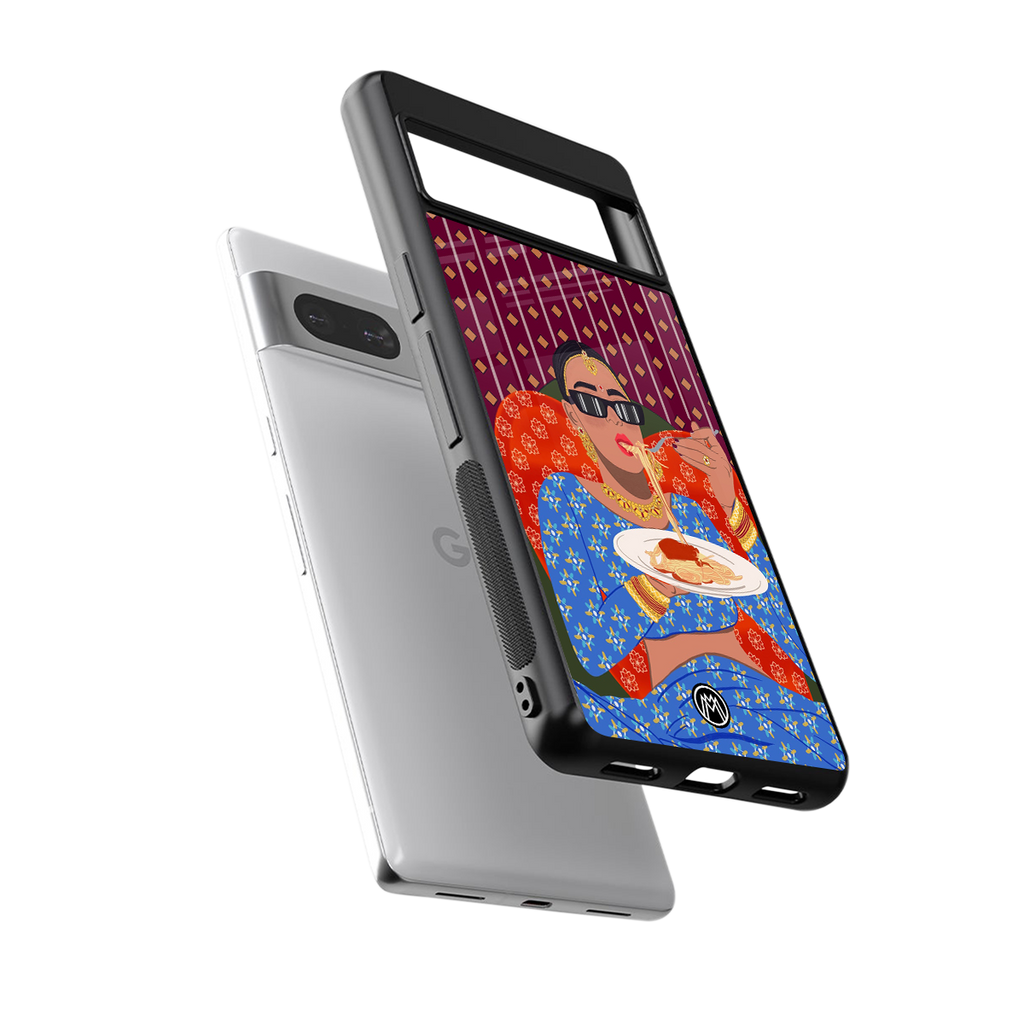 foodie queen back phone cover | glass case for Google Pixel 7