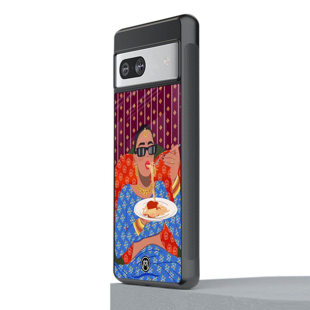 foodie queen back phone cover | glass case for Google Pixel 7