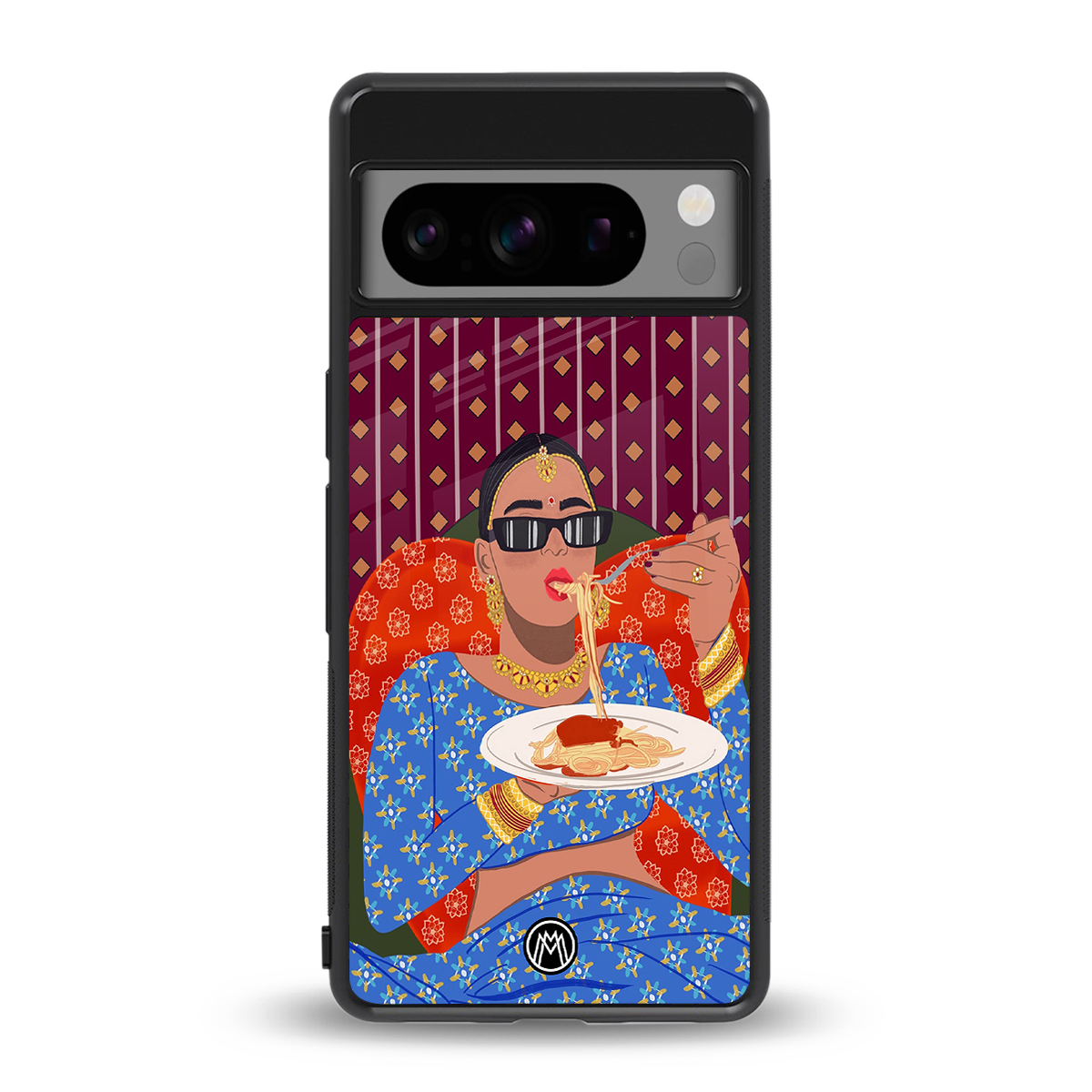 foodie queen back phone cover | glass case for google pixel 8 pro