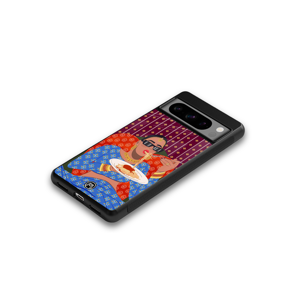 foodie queen back phone cover | glass case for google pixel 8 pro