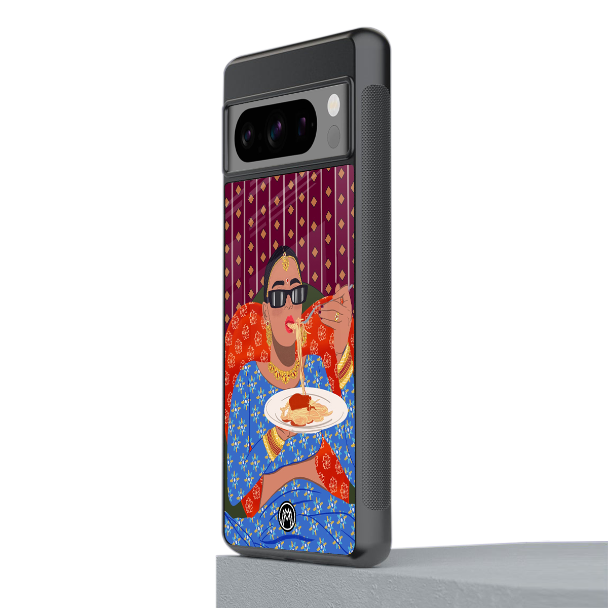 foodie queen back phone cover | glass case for google pixel 8 pro