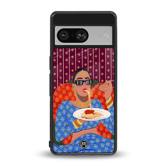 foodie queen back phone cover | glass case for Google Pixel 8