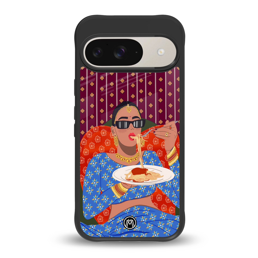 foodie queen back phone cover | glass case for google pixel 9