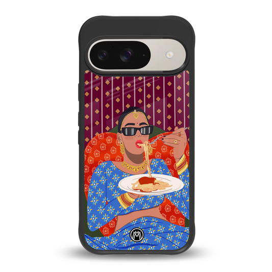 foodie queen back phone cover | glass case for google pixel 9