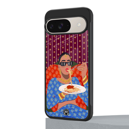 foodie queen back phone cover | glass case for google pixel 9