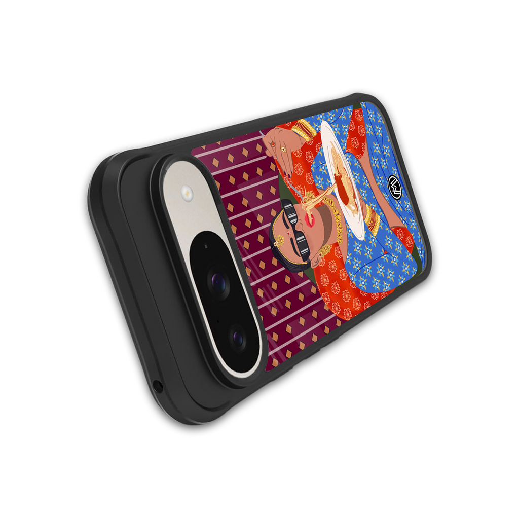 foodie queen back phone cover | glass case for google pixel 9
