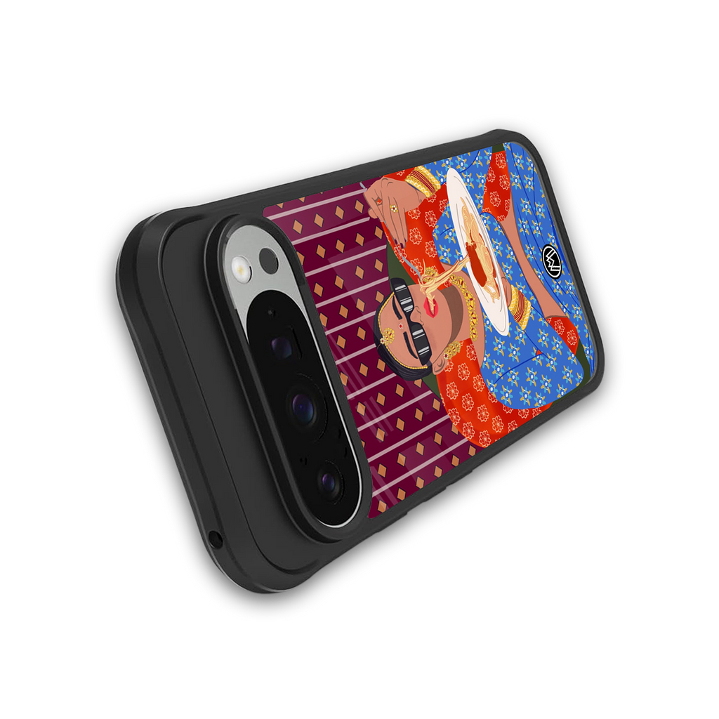 foodie queen back phone cover | glass case for google pixel 9 pro