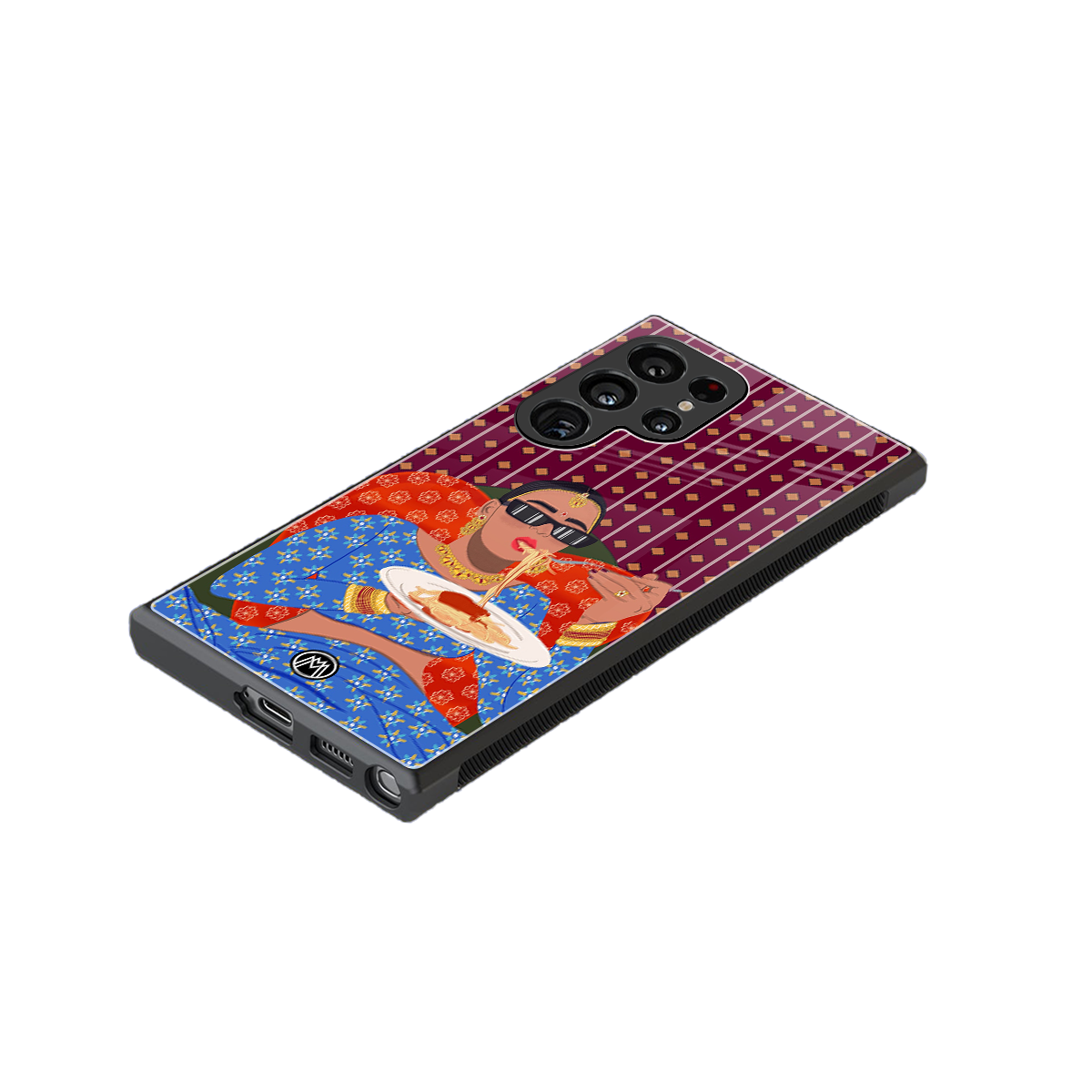 foodie queen back phone cover | glass case for samsung galaxy s23 ultra