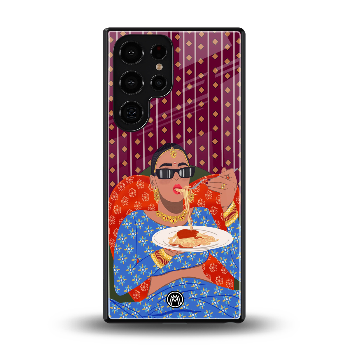 foodie queen back phone cover | glass case for samsung galaxy s25 ultra