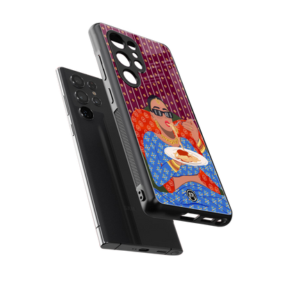 foodie queen back phone cover | glass case for samsung galaxy s25 ultra