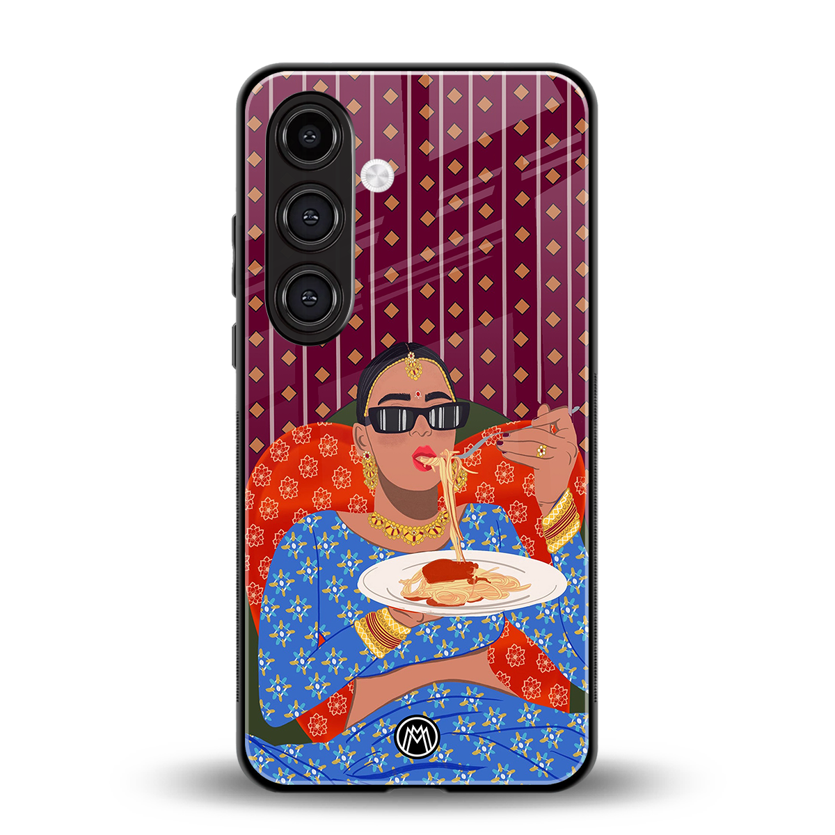 foodie queen back phone cover | glass case for samsung galaxy s25